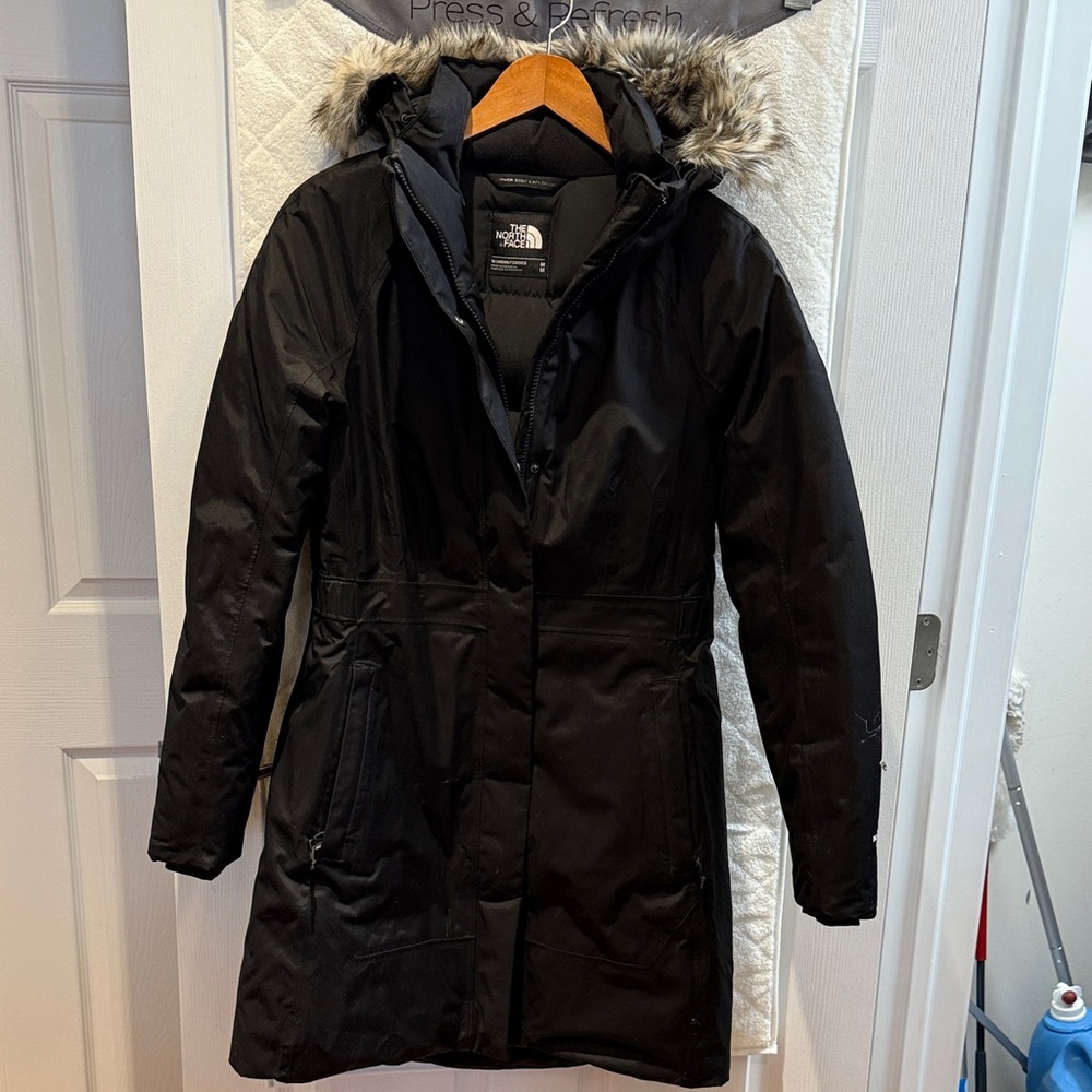 The North Face Women's Black Fur-Trimmed Ski Jacket